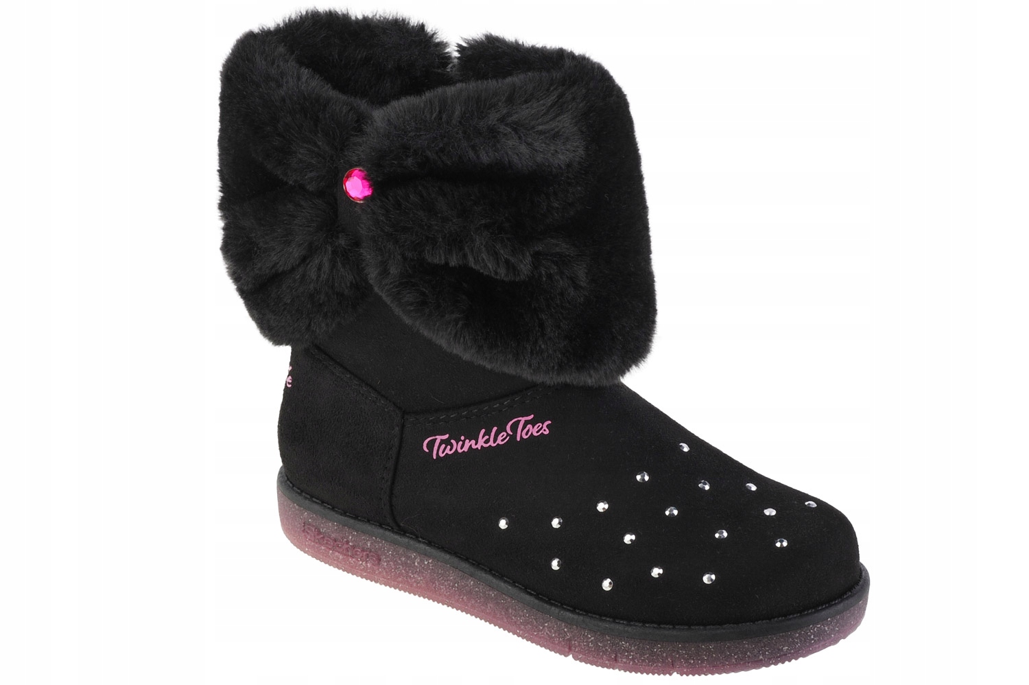 Dziecięce śniegowce Skechers Glitzy Glam - Cozy Cuddlers 314851L-BLK r.35