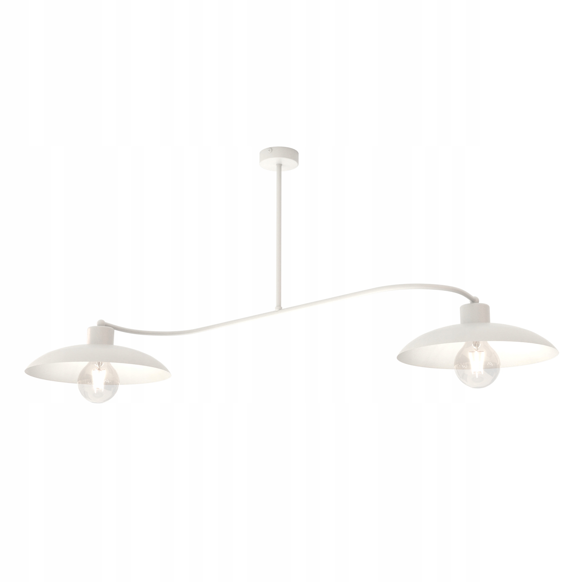 Závesná lampa Loft Inez luster kovová 2 body E27 stropná biela