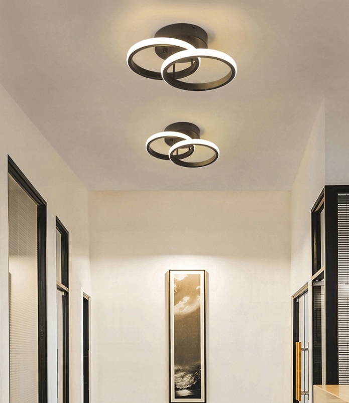 LAMPA LED RING LAMPA SUFITOWA PLAFON LED ŻYRANDOL Kolor biały czarny