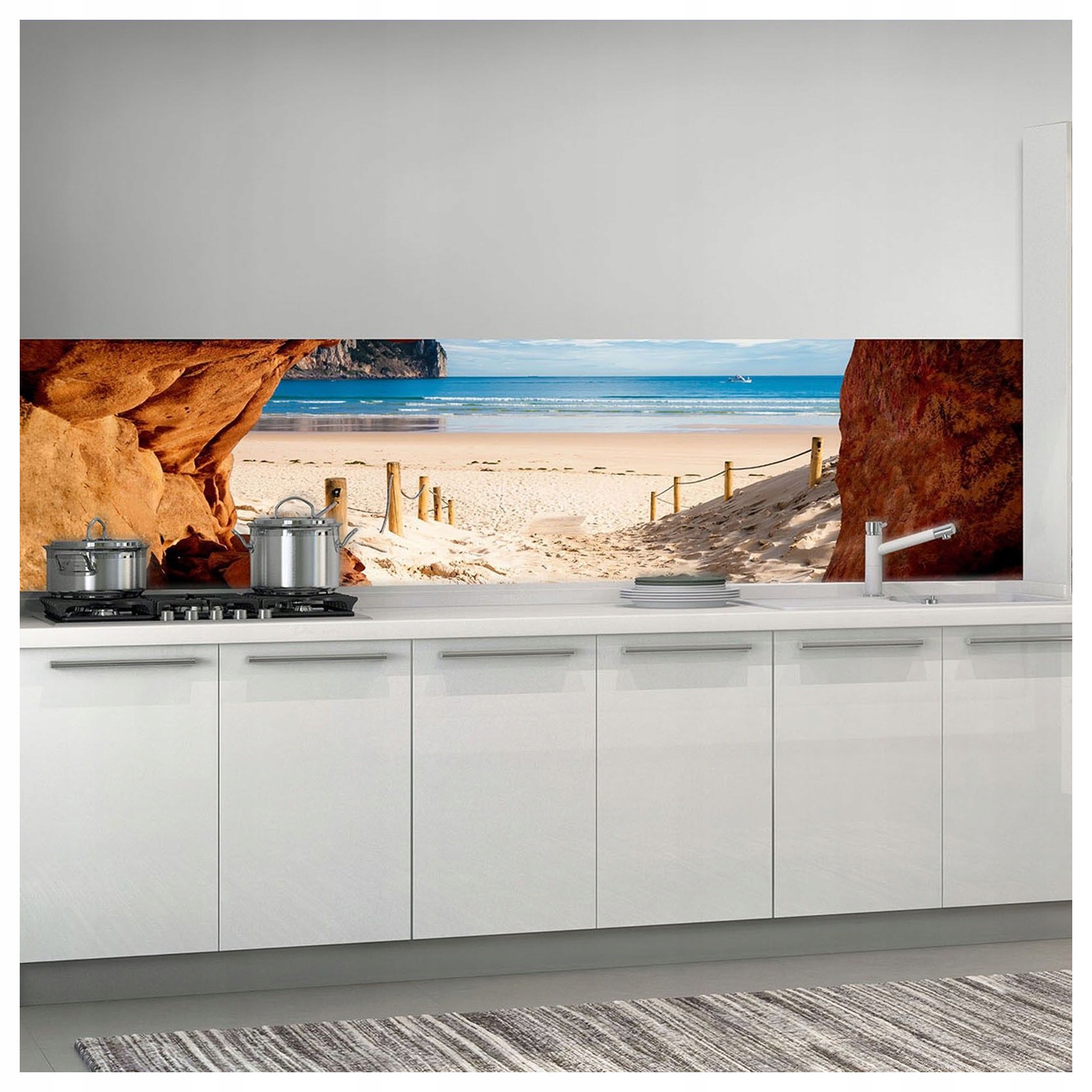 Vliesová fototapeta Pláž v jeskyni s výhledem na oceán 250x60 lepidlo