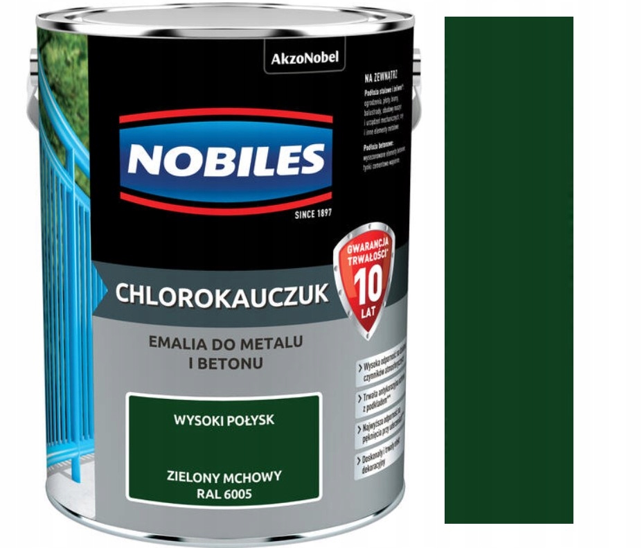 Nobiles Chlorokaučuk Smalt 5L Zelený Mechový