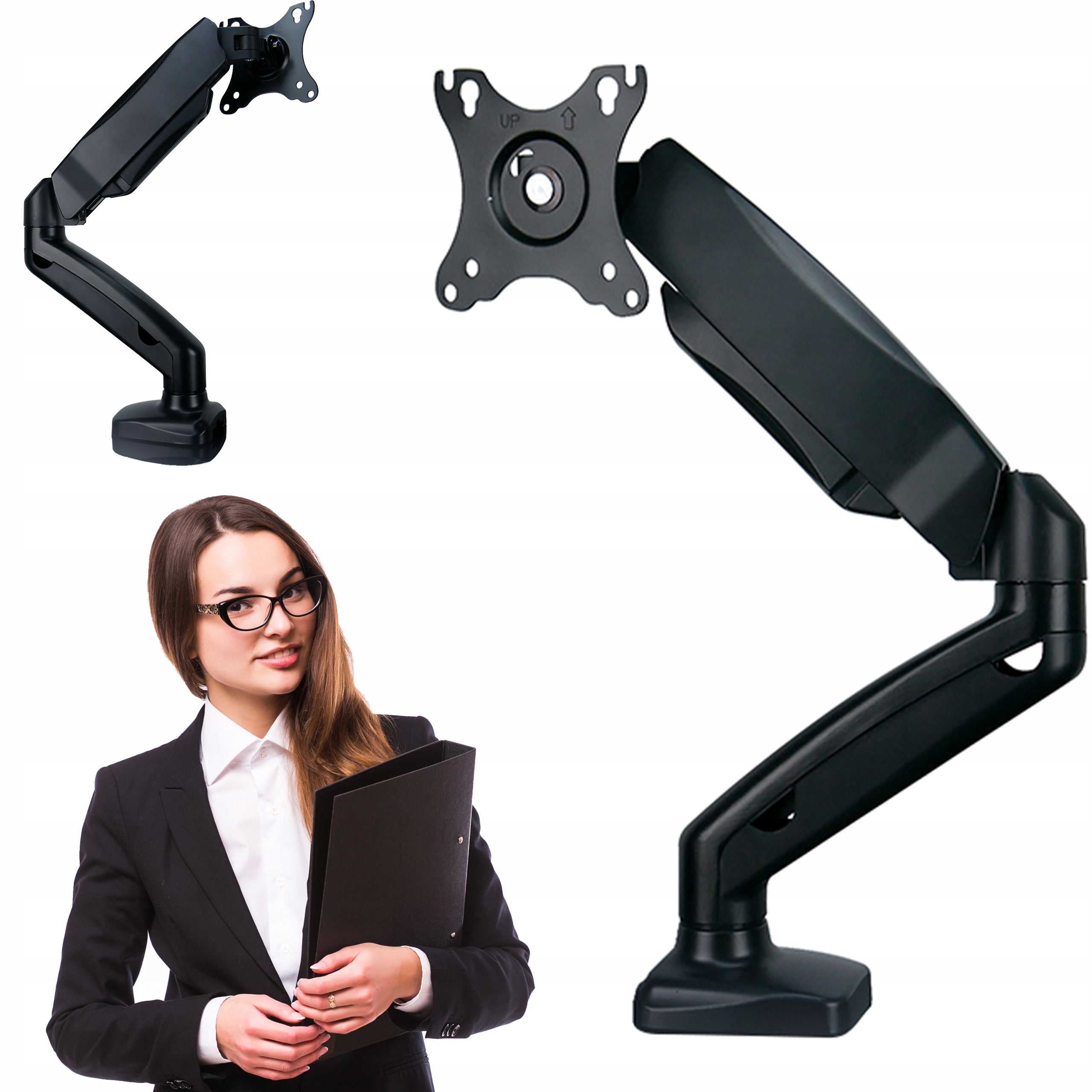 Držiak Na Monitor Jednotlivá Plynová Pružina Standard Vesa 13"-32" do 8 kg