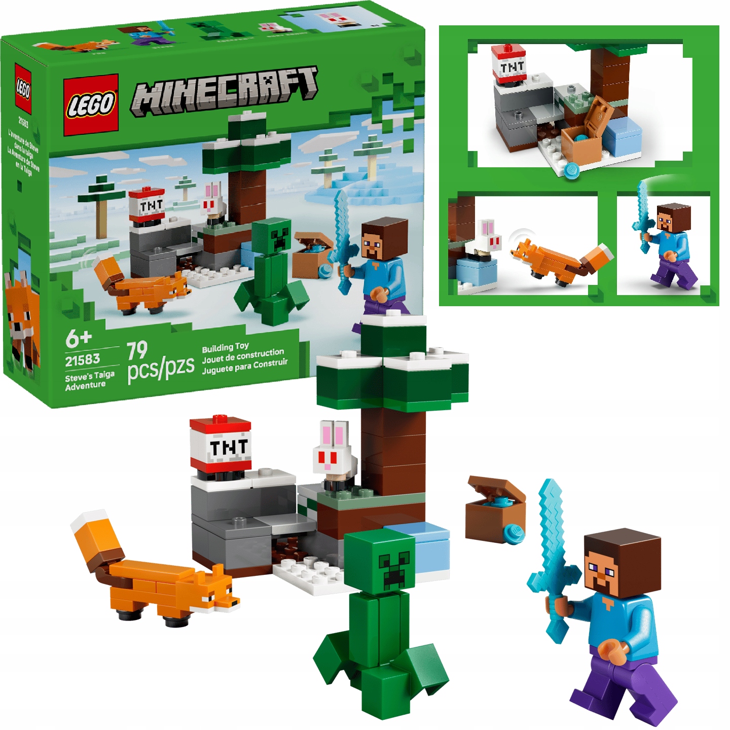 LEGO MINECRAFT 21583 PRZYGODA STEVE'A W TAJDZE DLA DZIECI + KATALOG W PDF
