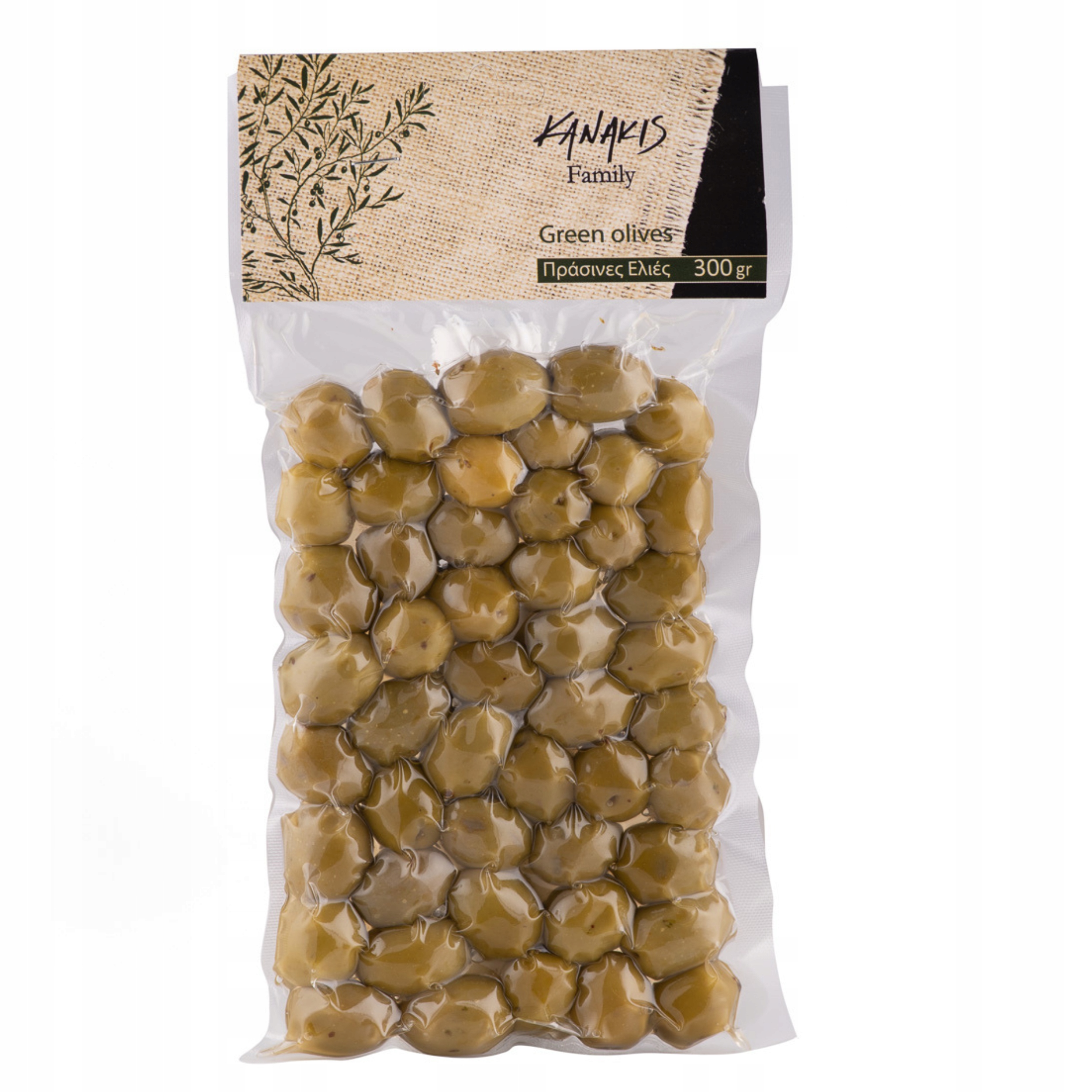 

Pyszne, zielone Greckie oliwki, próżnia 300g