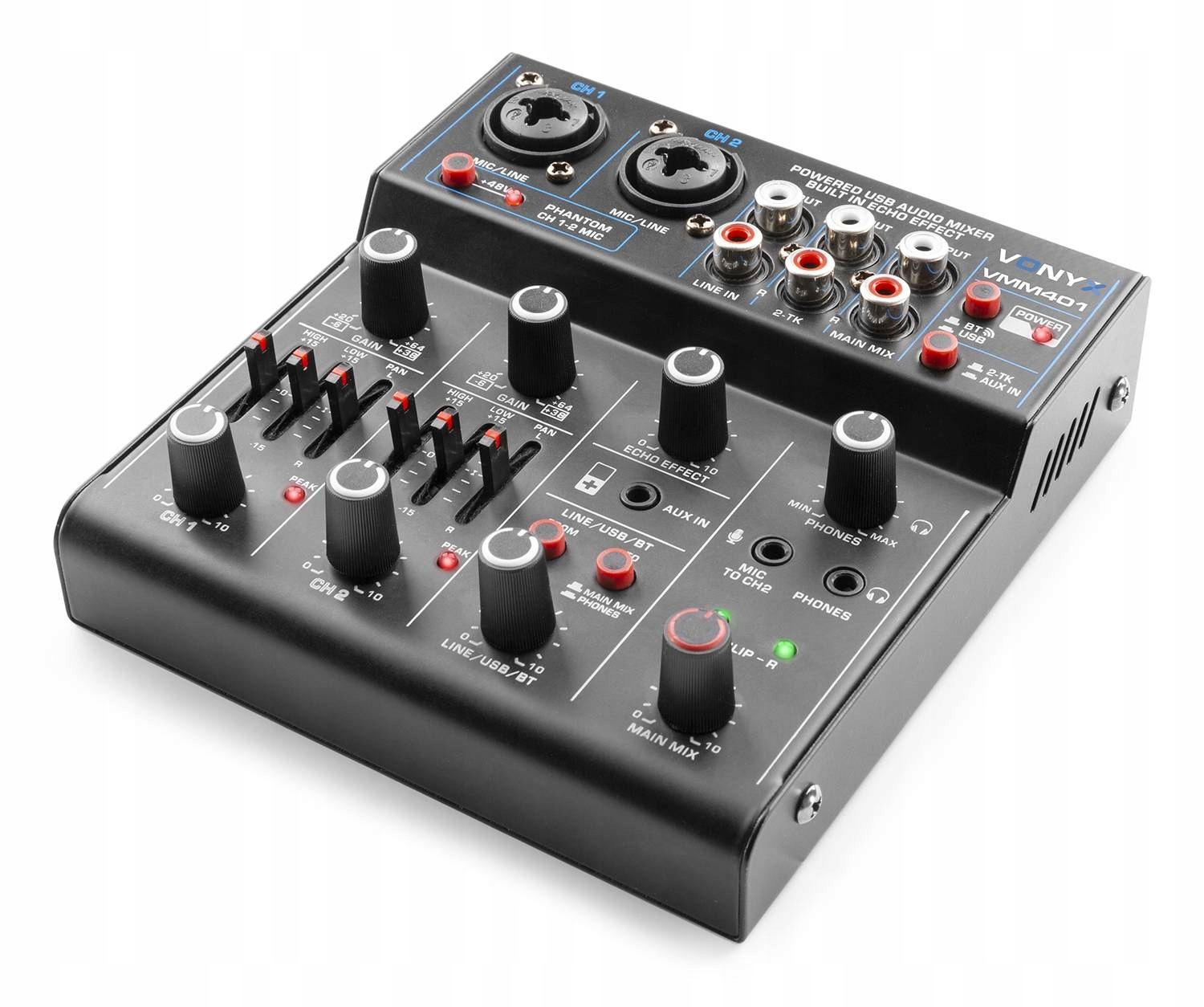 Mikser audio 4-kanałowy USB BT VMM401 Vonyx Kod producenta 172.644