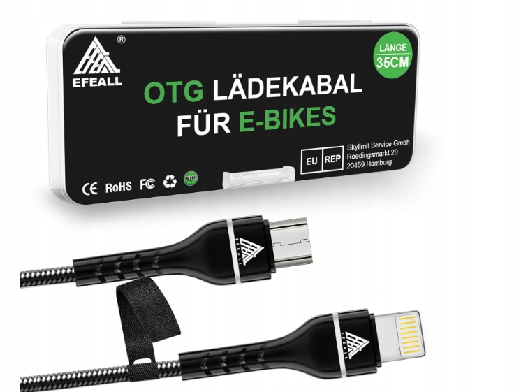 Kabel Micro Usb Do Iphone Do Ładowania Z Roweru Elektrycznego Efeall