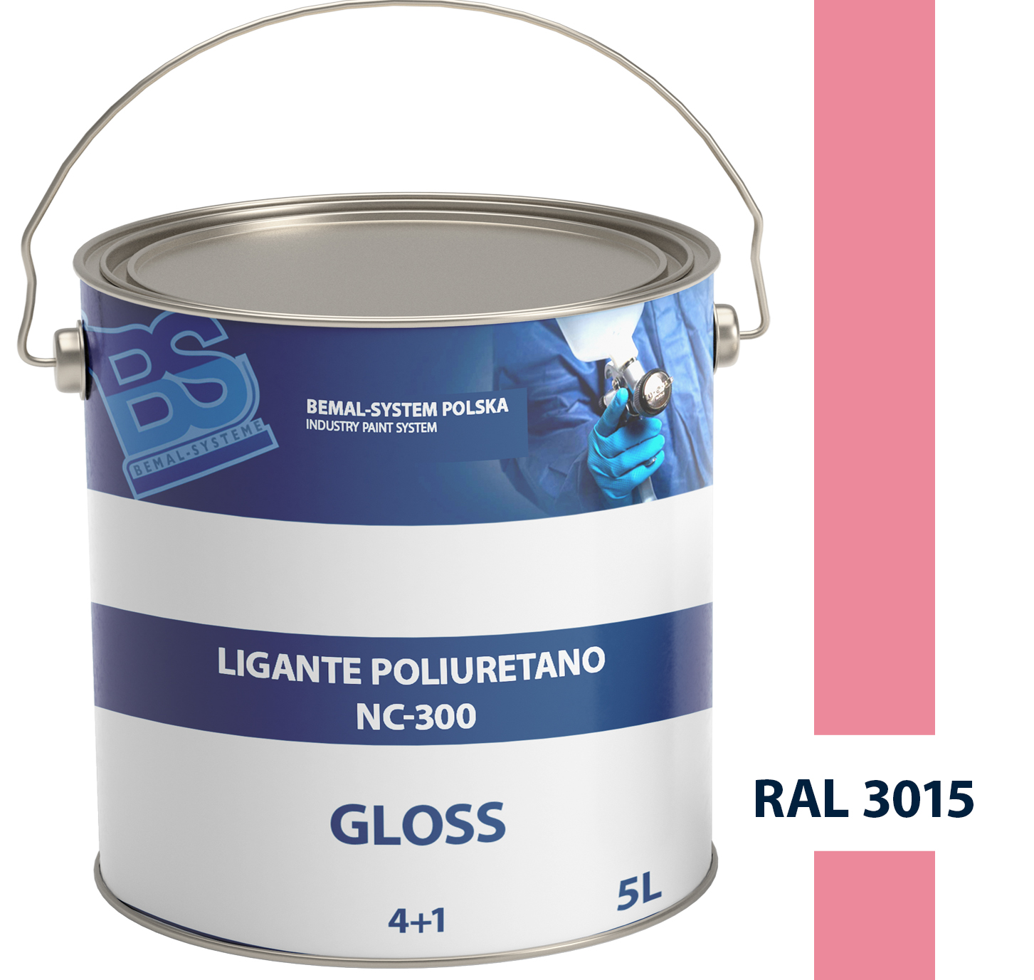 BEMAL FARBA OKRĘTOWA - LAKIER POLIURETANOWY - 5L - RAL 3015