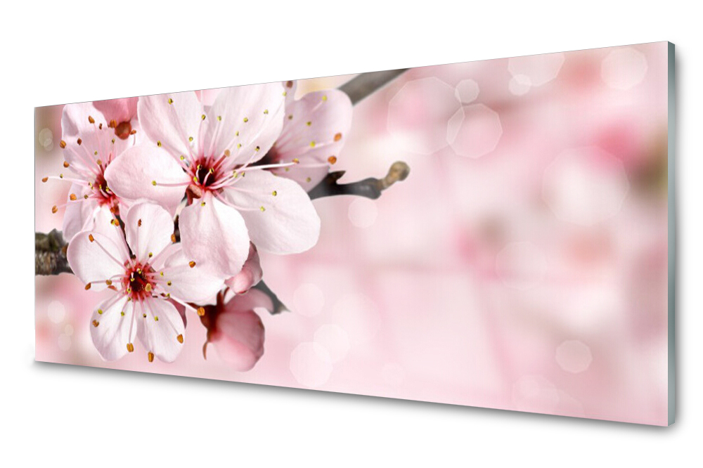 

Panel szklany do kuchni Płytka Kwiaty 125x50