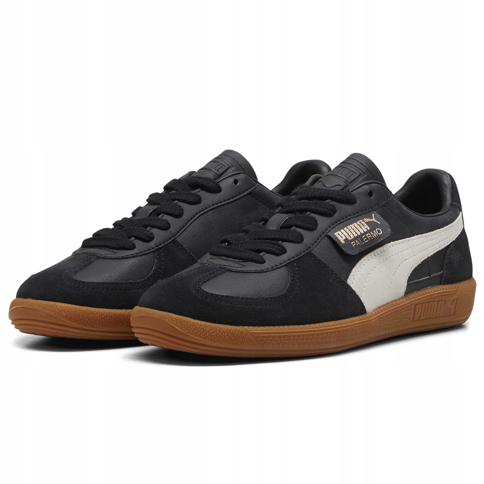 Dámské sportovní boty Puma Palermo 39646403 černé kožené 38