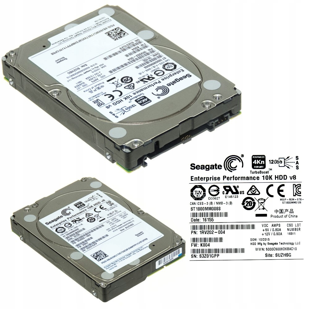 Seagate ST1800MM0088 1,8 Tb 10 000 ot./min Sas 2,5''