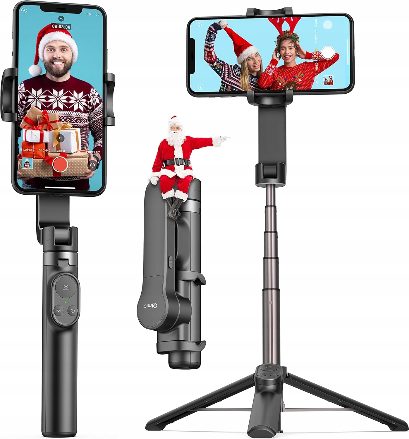 AJ96 Gimbal i Stabilizator Axnen L08 – 3 w 1: Statyw, Selfie Stick