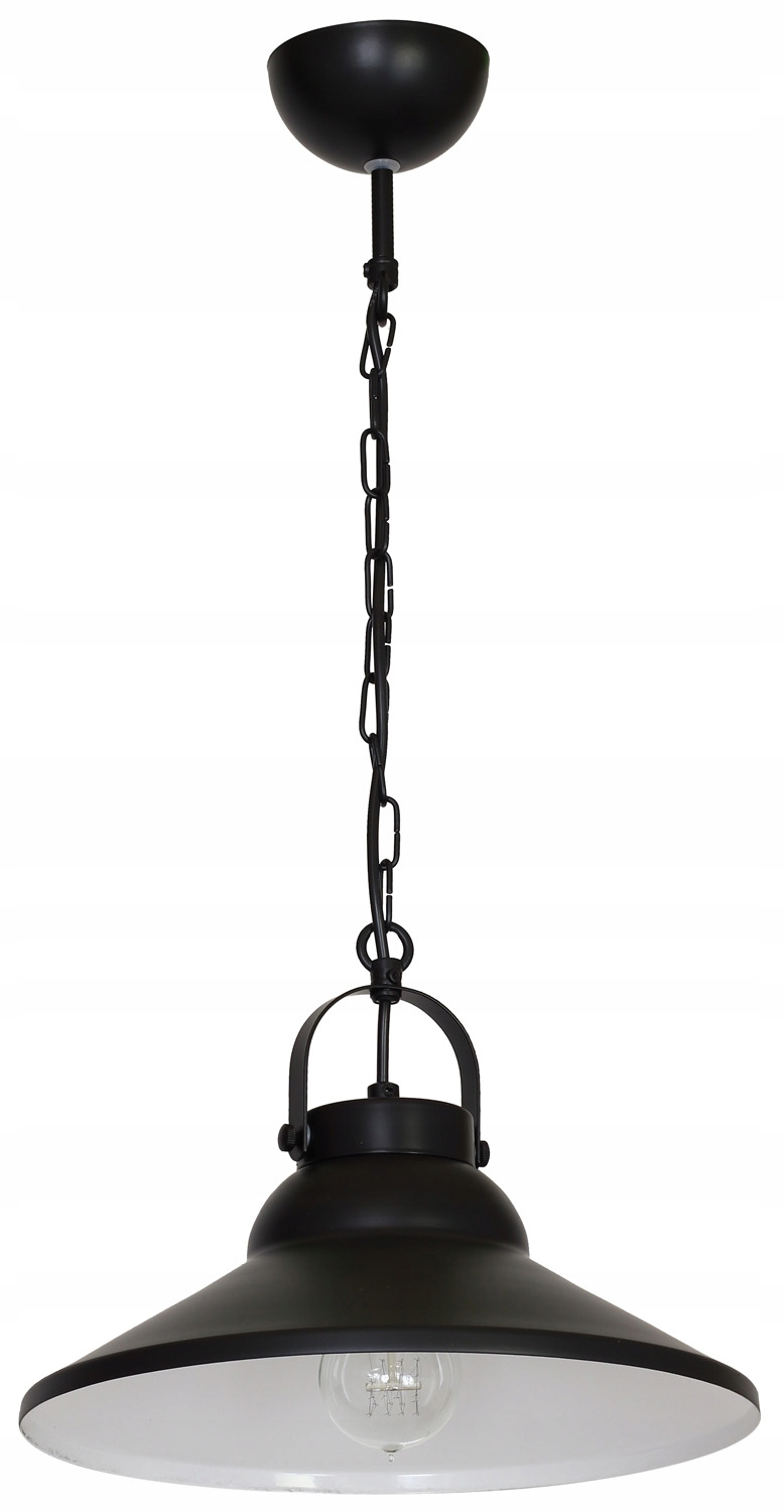 Černá kovová industriální závěsná lampa Luminex Iron 1 x E27