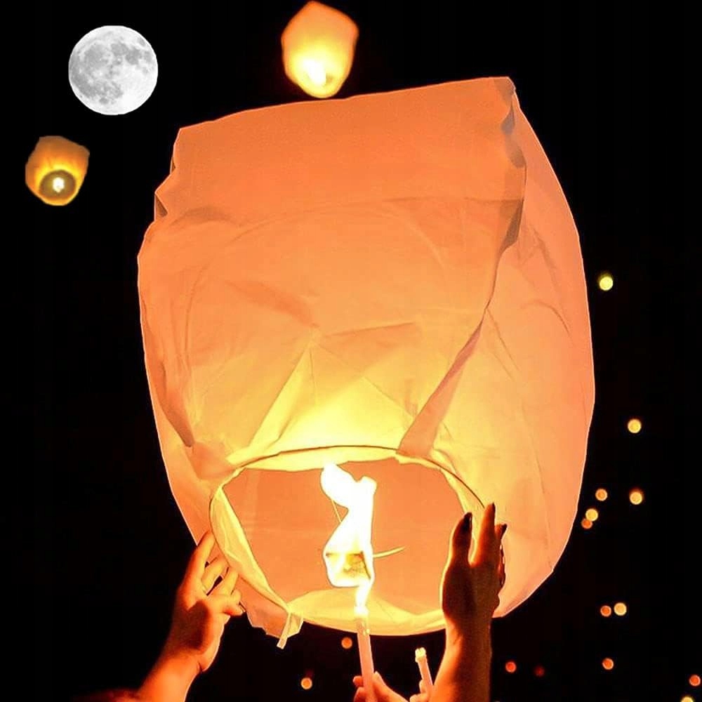 10X LAMPION SZCZĘŚCIA LATAJĄCY LAMPION ŻYCZEŃ ŚLUB PANIEŃSKI KOMUNIA WESELE Rodzaj latające