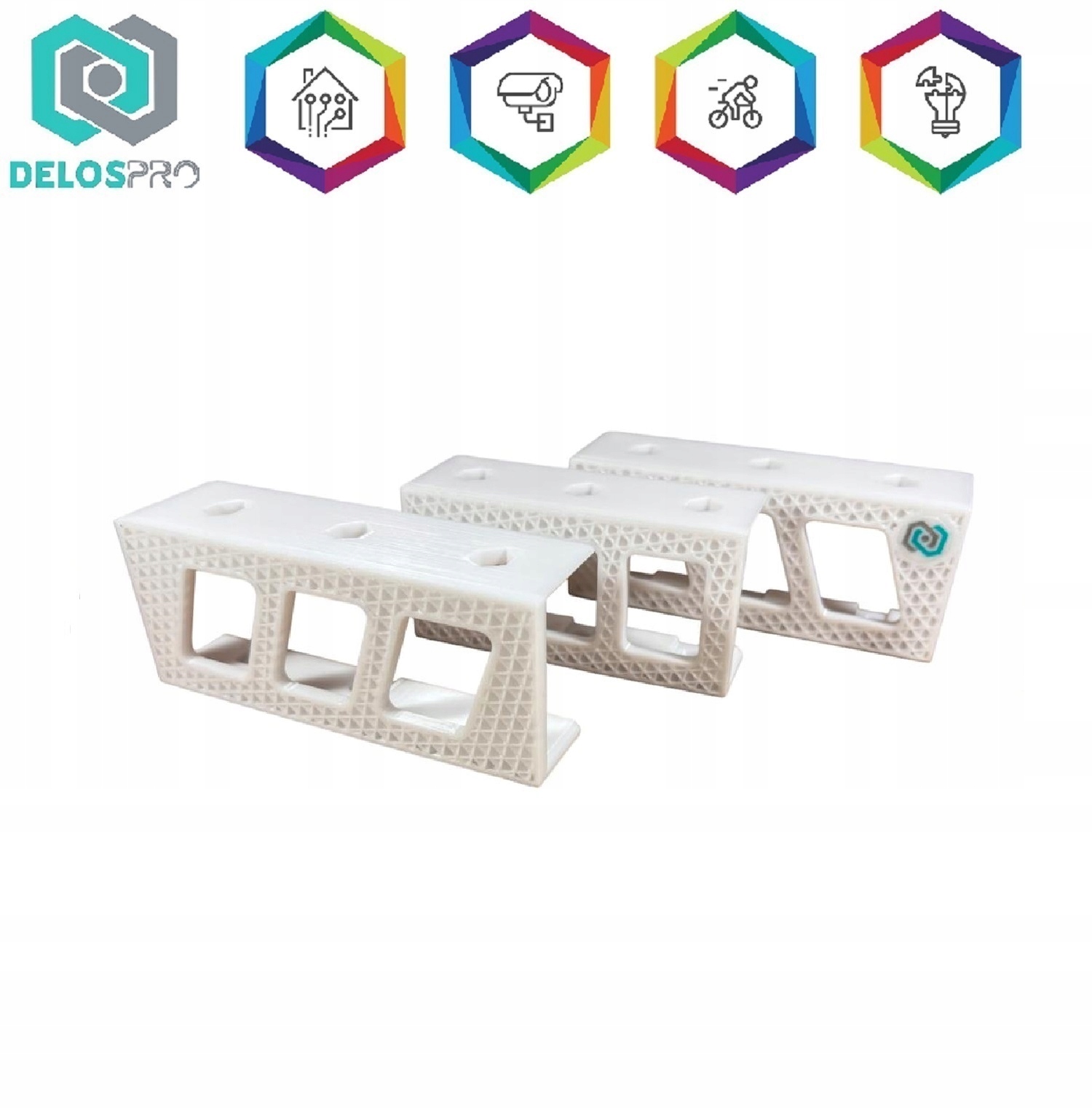 Uchwyt na laptop, notebook pod biurko 40 mm DELOSPRO WHITE Producent inny