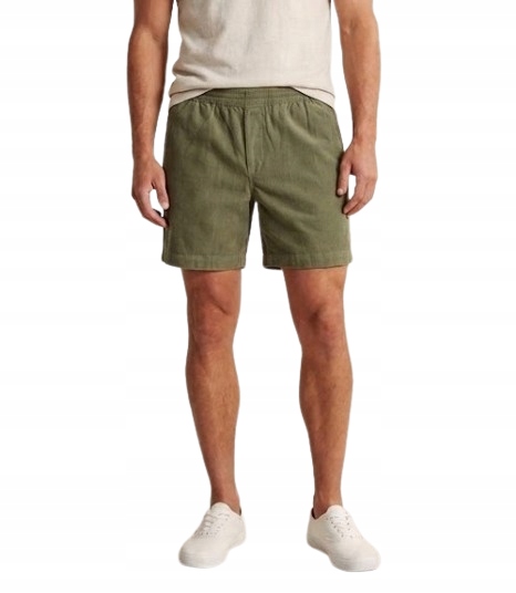 Kraťasy krátké Hollister XXL šortky zelené khaki len lněné