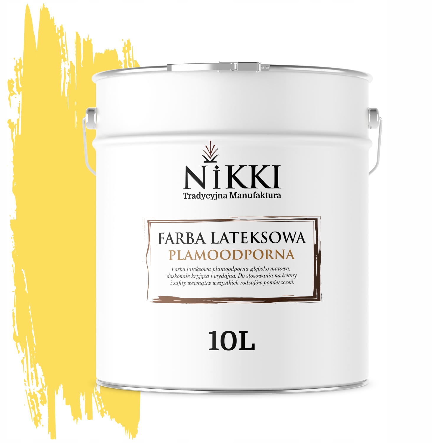 Latexová Farba Odolná Voči Škvrnám Žltá H6872 10L Hlboká Matná Na Steny