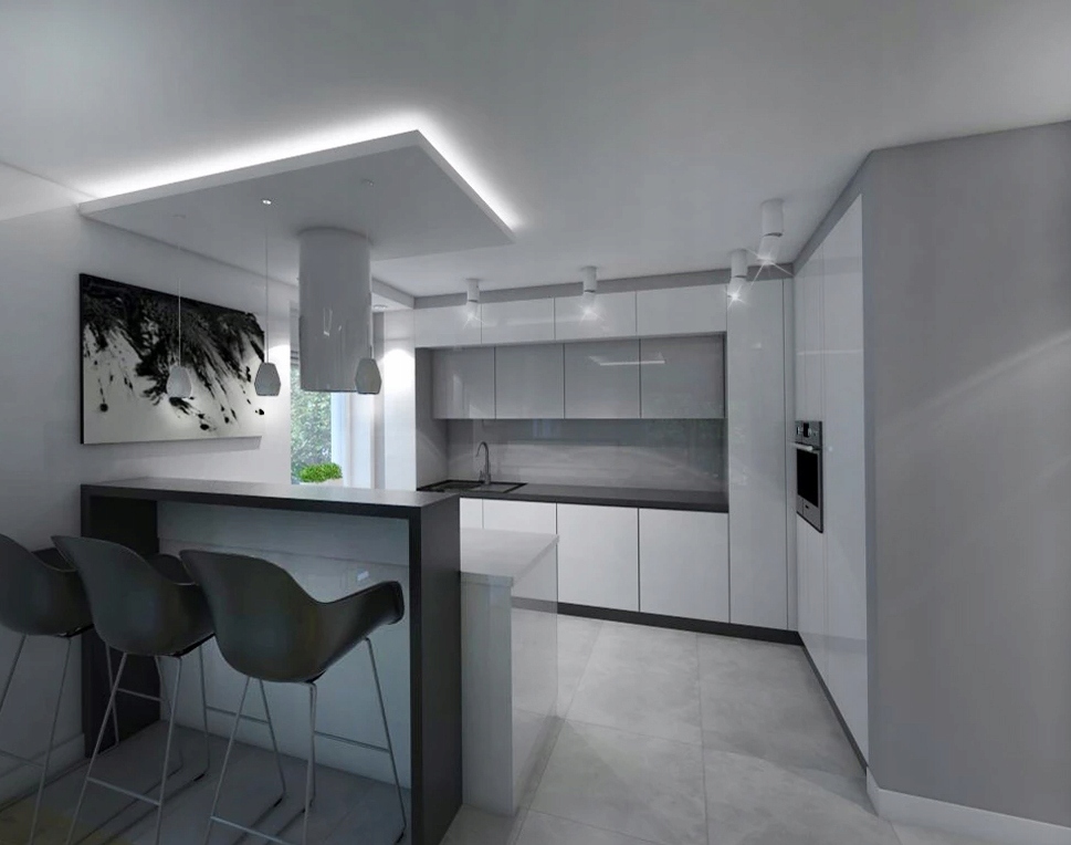 Okap wyspowy TOFLESZ BALTIC 40 biały LED pilot Maksymalna wydajność 850 m³/h