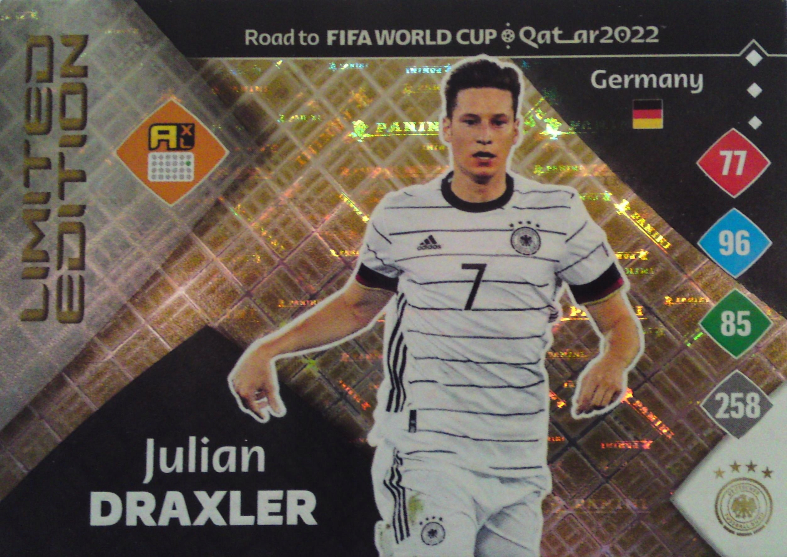 Panini Road Fifa World Qatar 2022 Limited Edition Julian Draxler