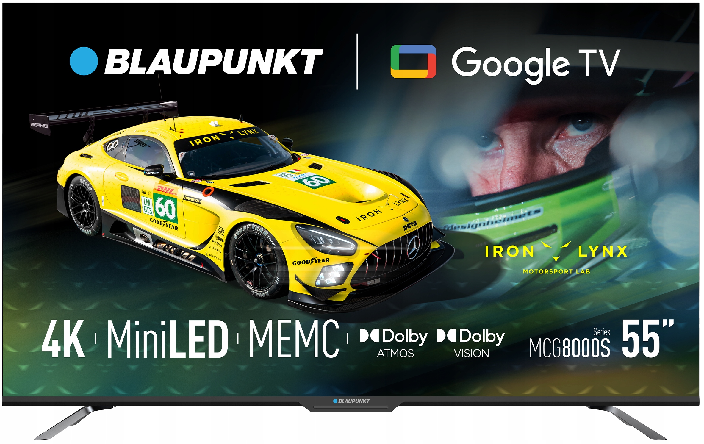 Blaupunkt 55MCG8000S Tv 55 Cali Miniled 4K Uhd Google Tv Wifi Smart 700 Nit