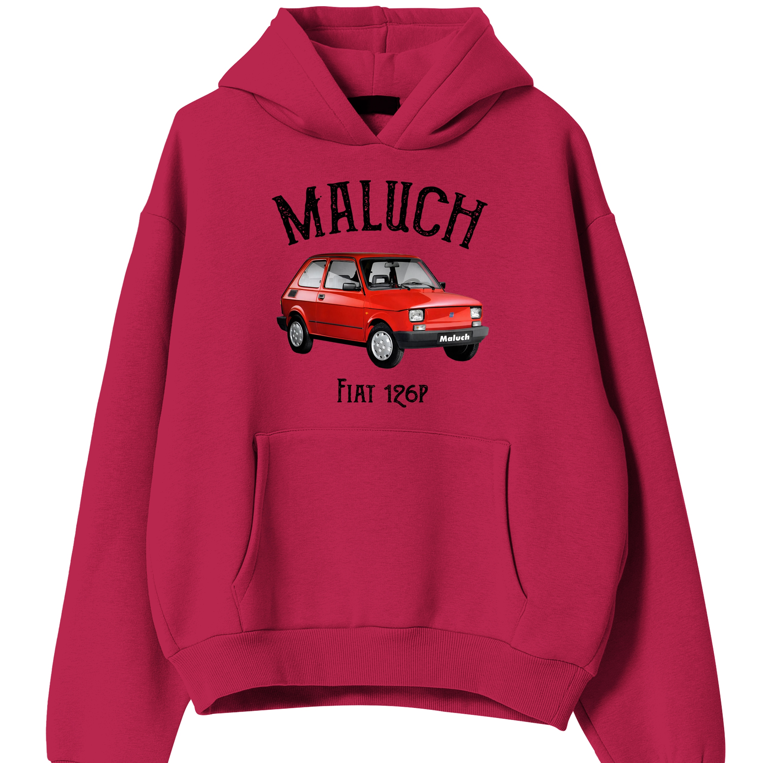 Mikina Červená jako Dárek pro milovníka aut Maluch Fiat 126P S