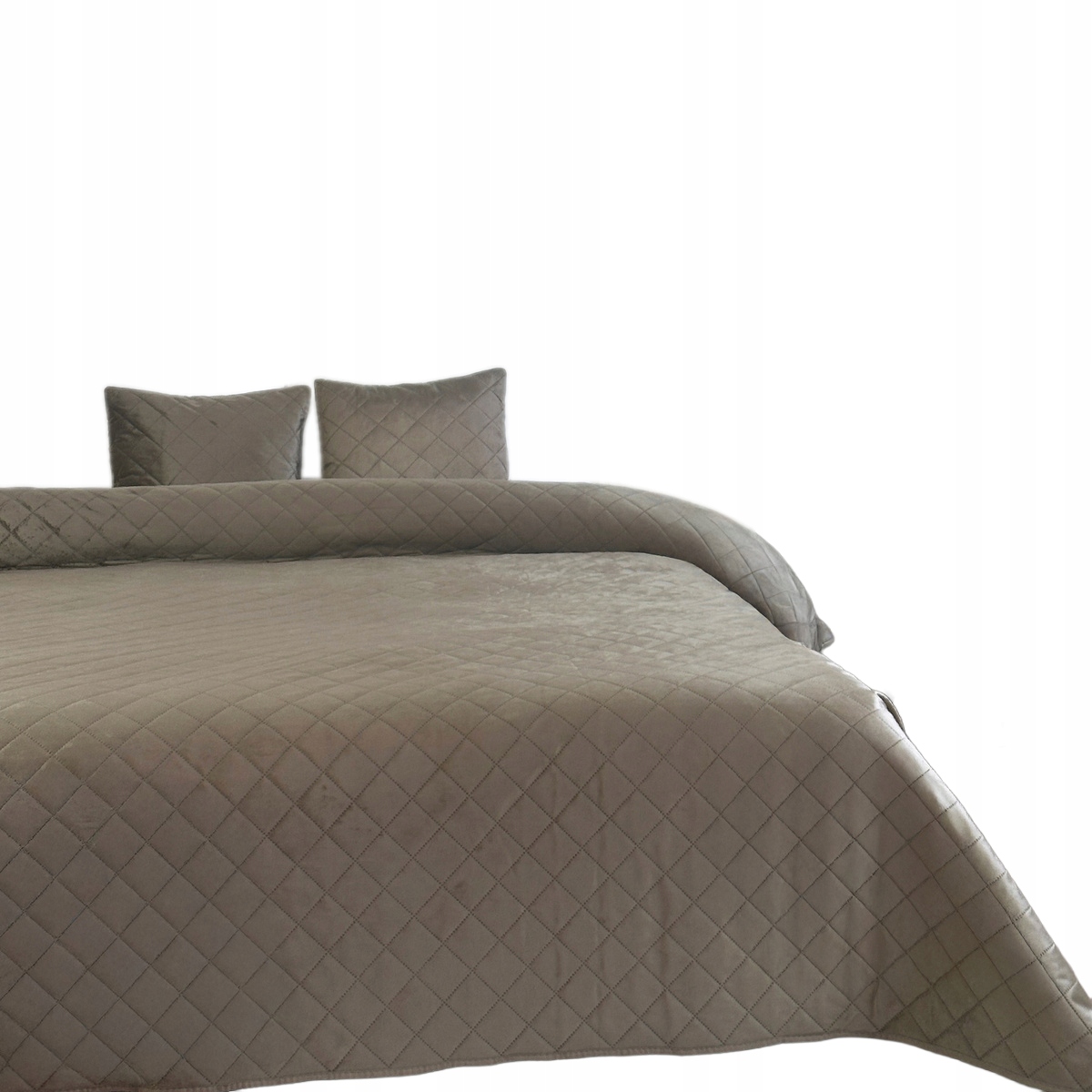 Oboustranný přehoz Amarante Taupe béžový prošívaný 220 x 240 cm 2 povlaky na polštáře