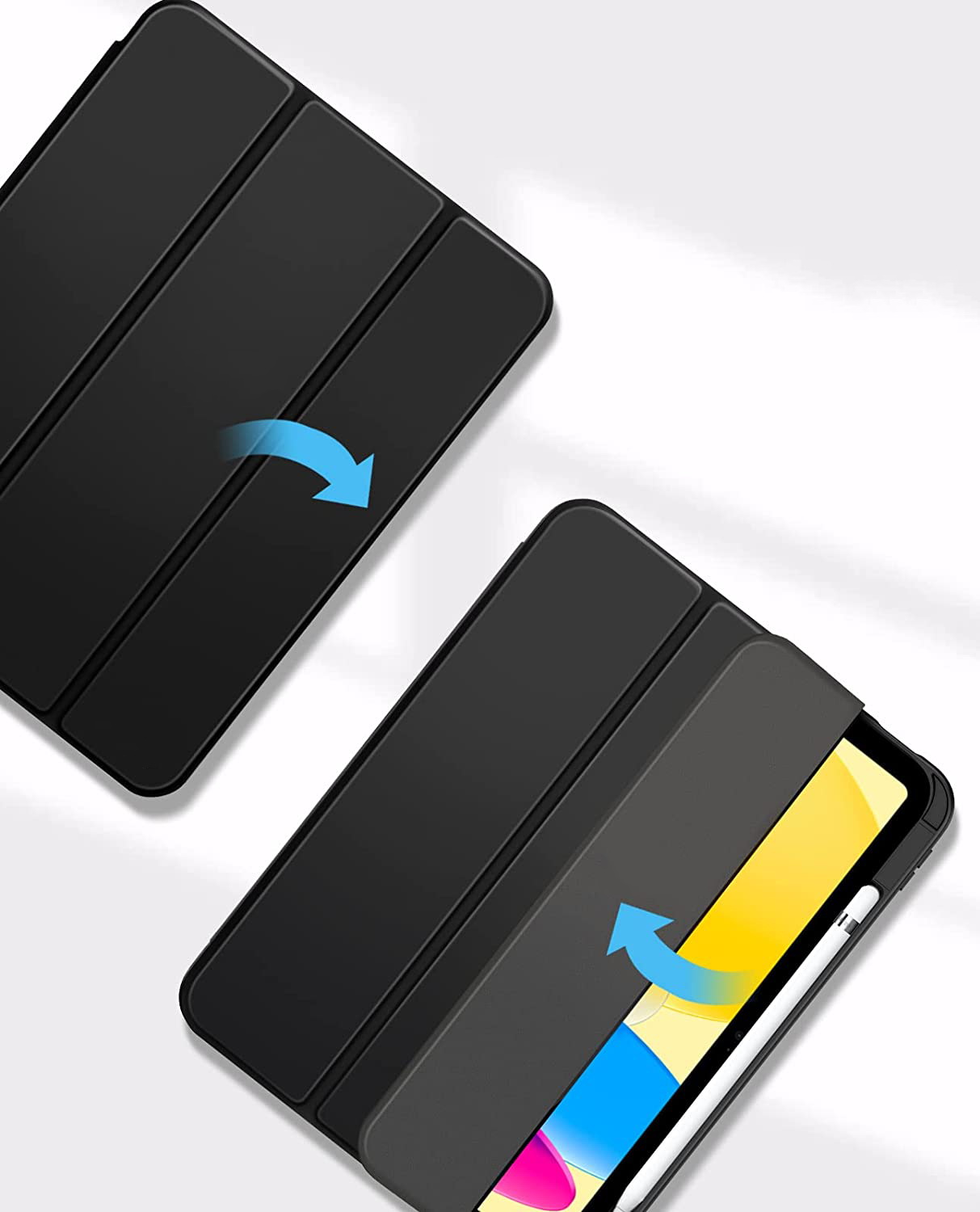 PRZEŹROCZYSTE ETUI DO APPLE IPAD GEN 10 A2757 10.9 CZARNY Pasuje do modelu Apple iPad 10.9