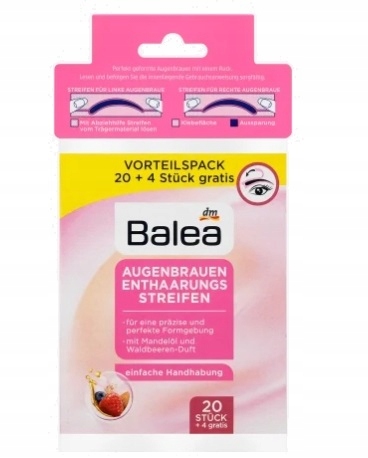 

Balea, Paski do depilacji brwi, 20 4sztuk