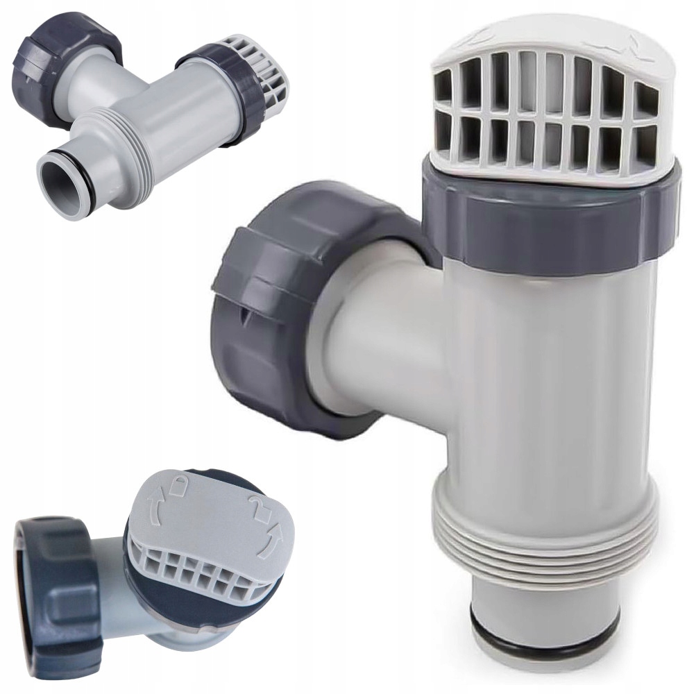 * Zawór Z Uszczelkami Złączka do Rur basenowych Intex ⌀ 38mm z Gwintem 60mm