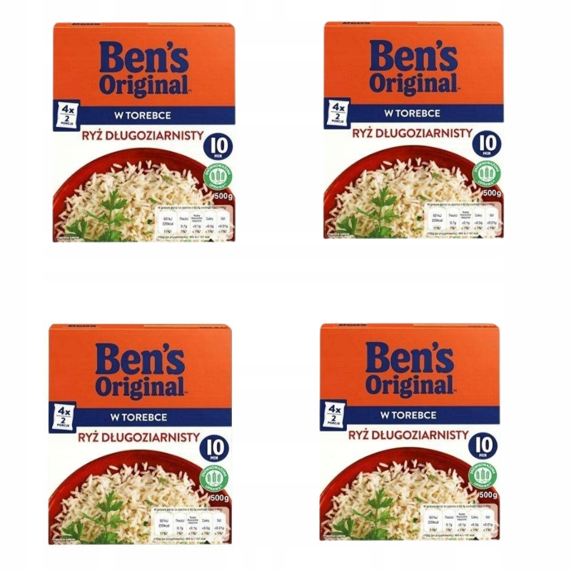 4 x dlouhozrnná rýže 1 kg (8ks x 125 g) Uncle Ben's bez lepku