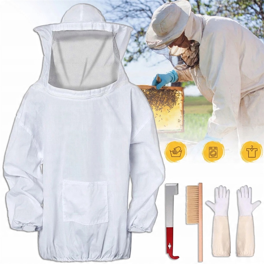 Včelařský Komplet S Kombinézou A Rukavicemi S Kartáčovým Dlátem