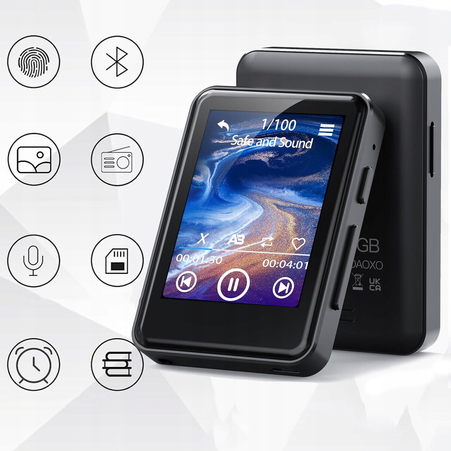 ODTWARZACZ MP3 MP4 BLUETOOTH Z SŁUCHAWKAMI ODTWARZACZ MUZYKI HIFI, RADIO FM Stan opakowania oryginalne