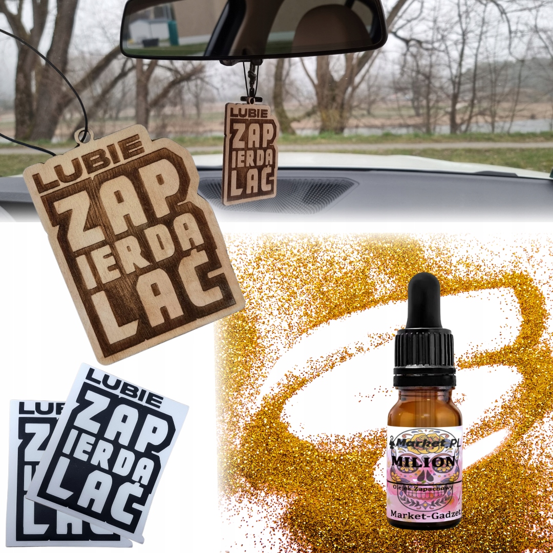 Zawieszka ZAPACHOWA LUBIE ZAPIER*ALAC - Dekoracyjna do Auta + NAKLEJKA