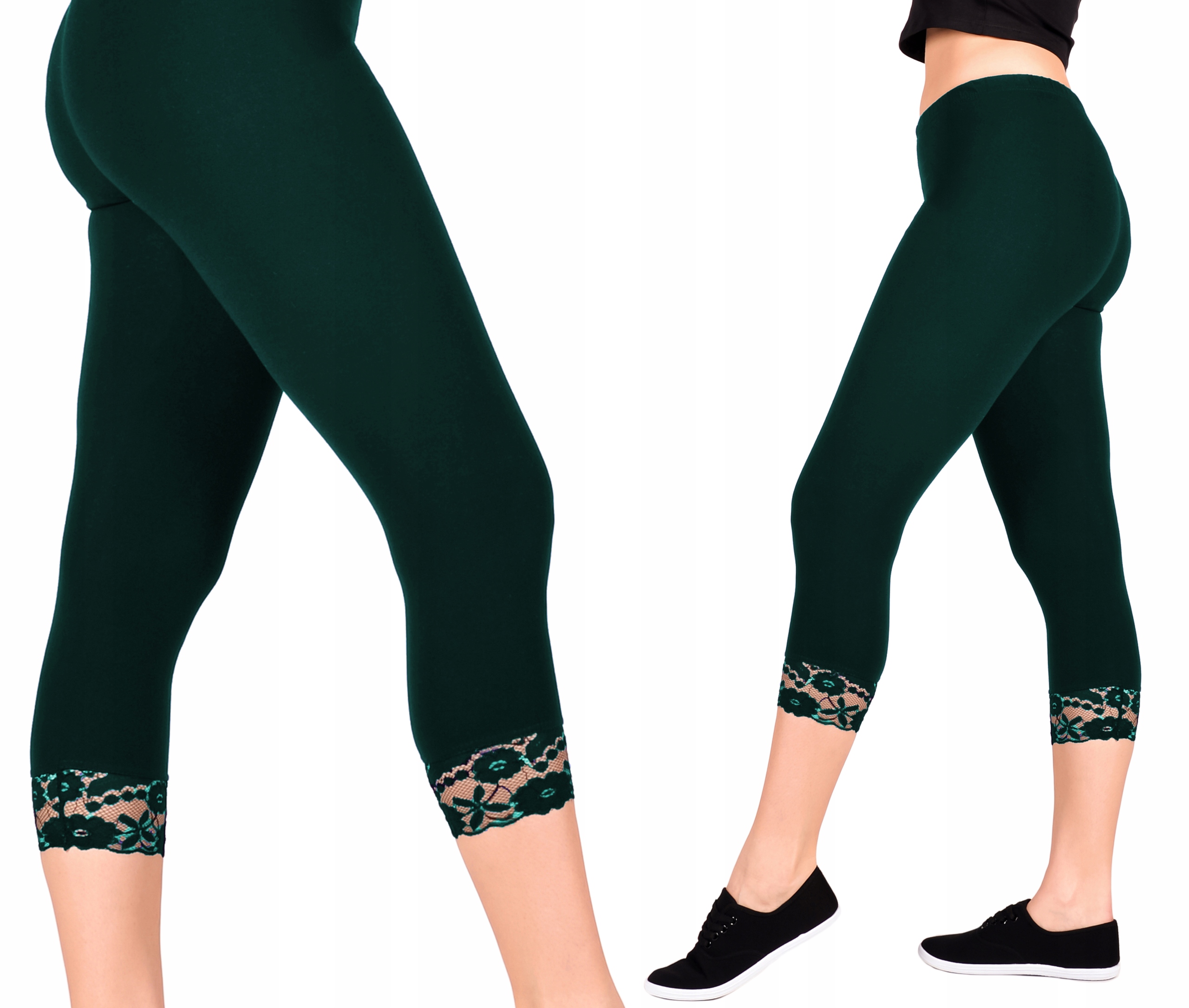 

Legginsy Koronka 3/4 Kolor Zieleń Butelka roz. XL