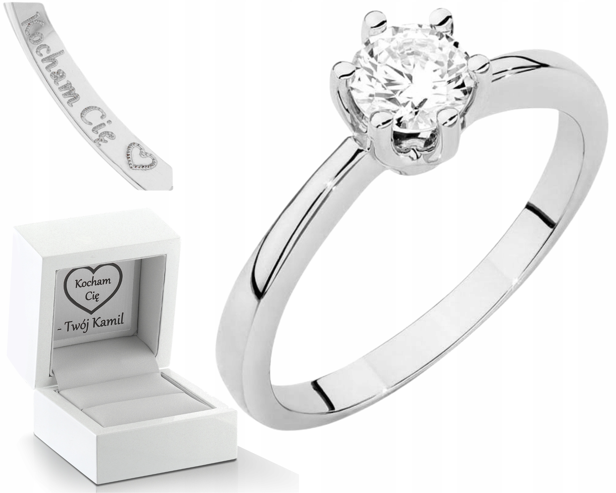 Bílé Zlato Prstýnek S Laboratorním Diamantem Zlato 585