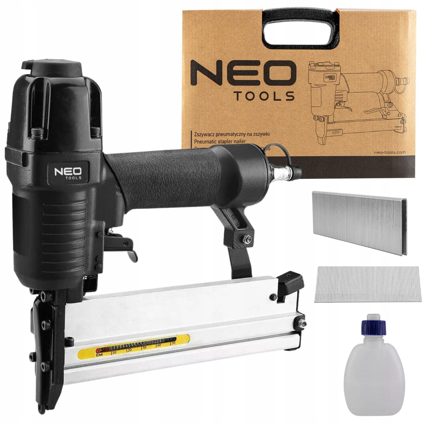Taker Pneumatyczny Zszywacz Gwoździarka Okulary Walizka Neo Tools