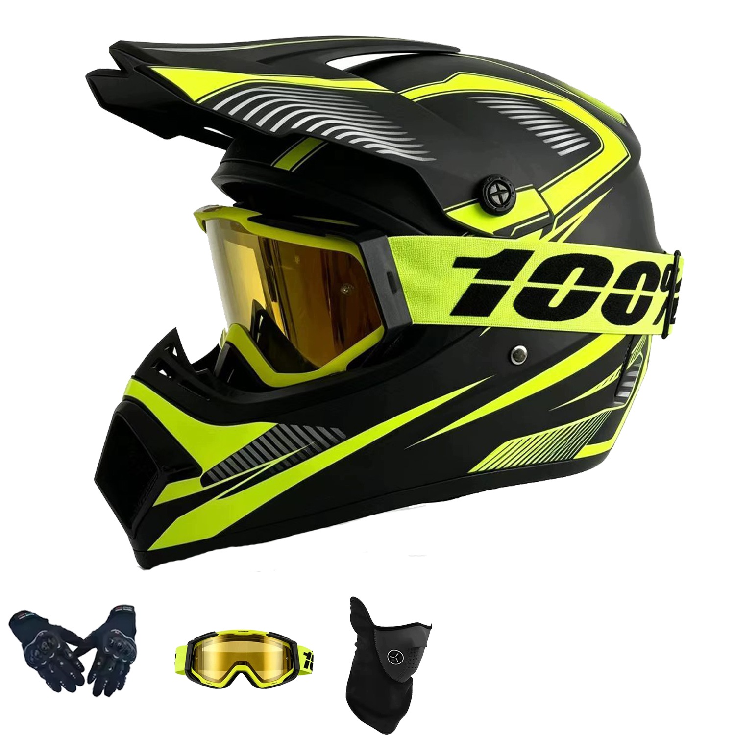 Helma Na Elektrickou Koloběžku Cross Enduro Quad Bmx Helma Brýle Rukavice S