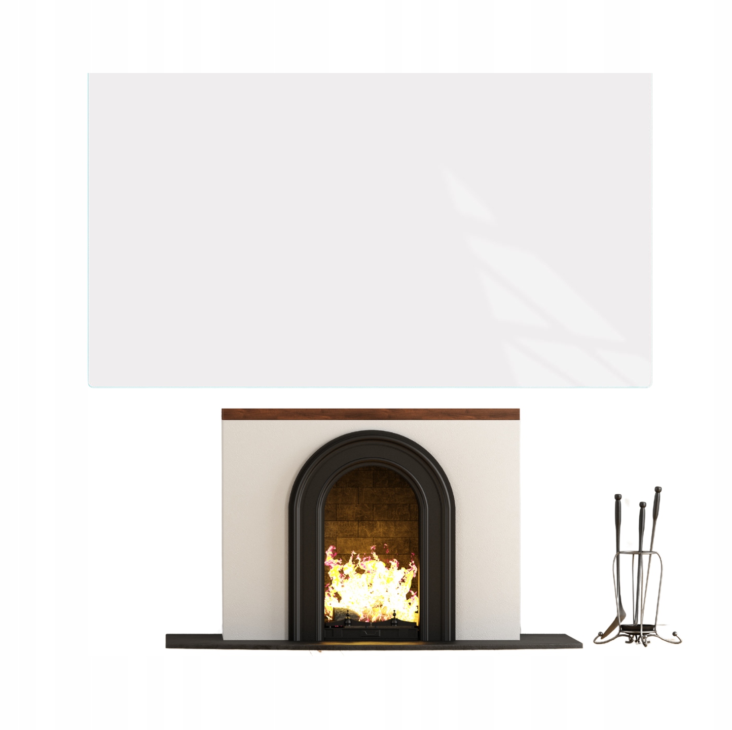 Sklo Pod Krb Koza Bílá Tvrzené Sklo Podstavec Rozměr 90x52cm