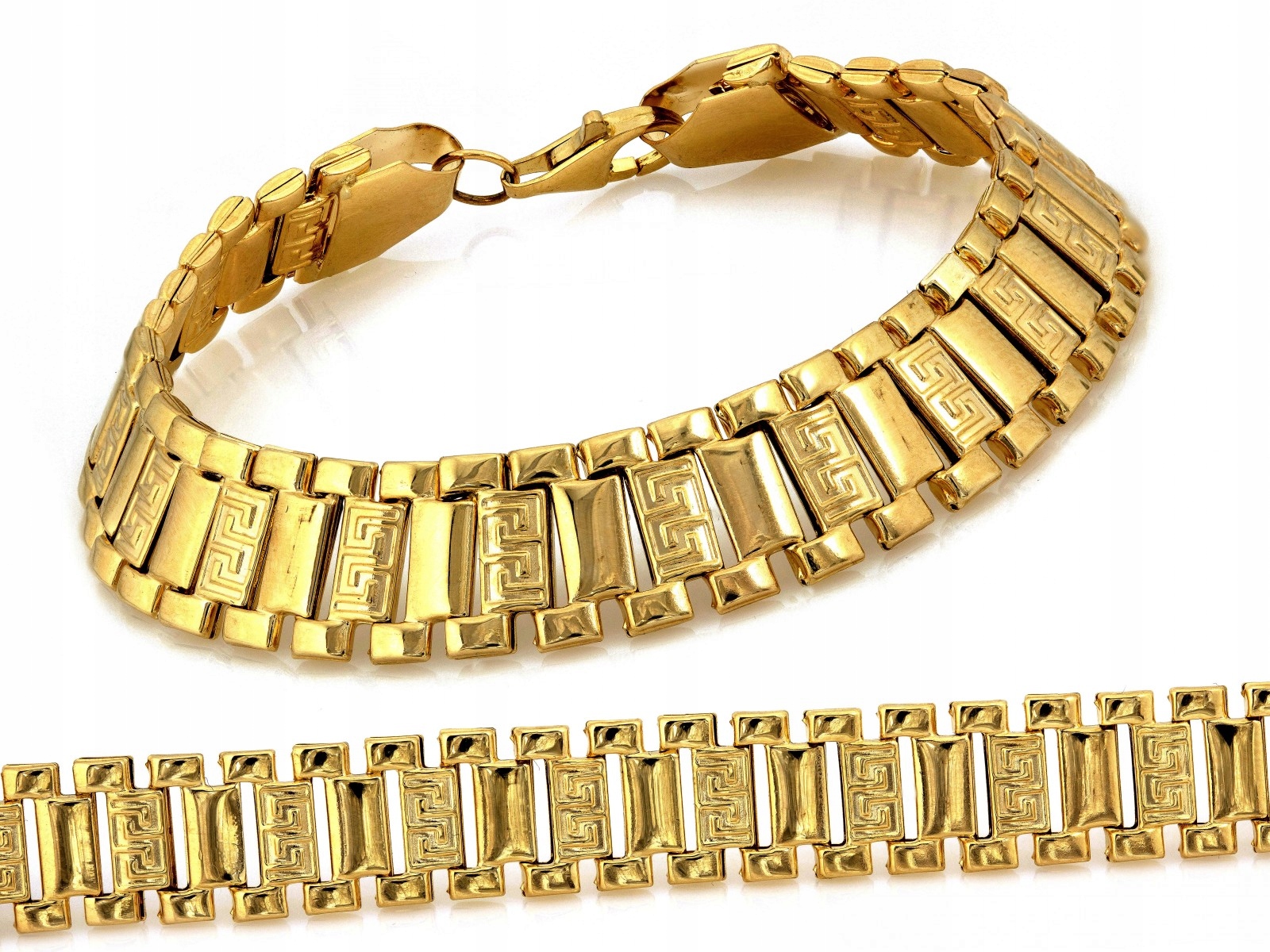 Zlatý náramek 585 Široký, efektní, 12.1 g, s pohyblivými prvky, 20 cm