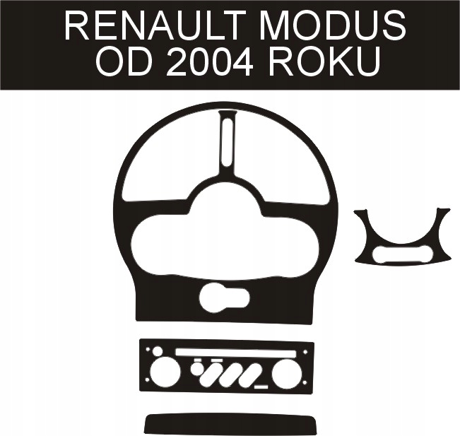 RENAULT MODUS OKLEINY KOKPITU PANEL NAKLADKI 3D Width 40 cm