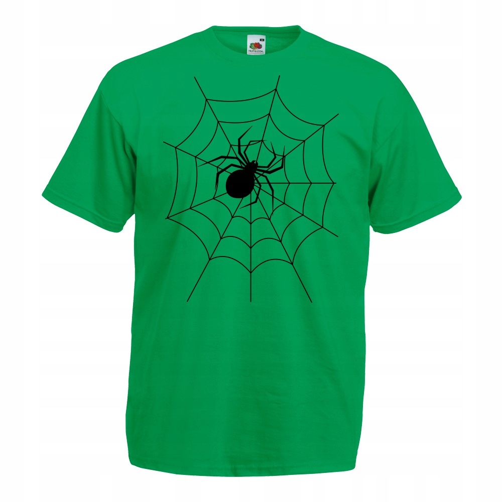 

Koszulka halloween pajęczyna pająk L zielona