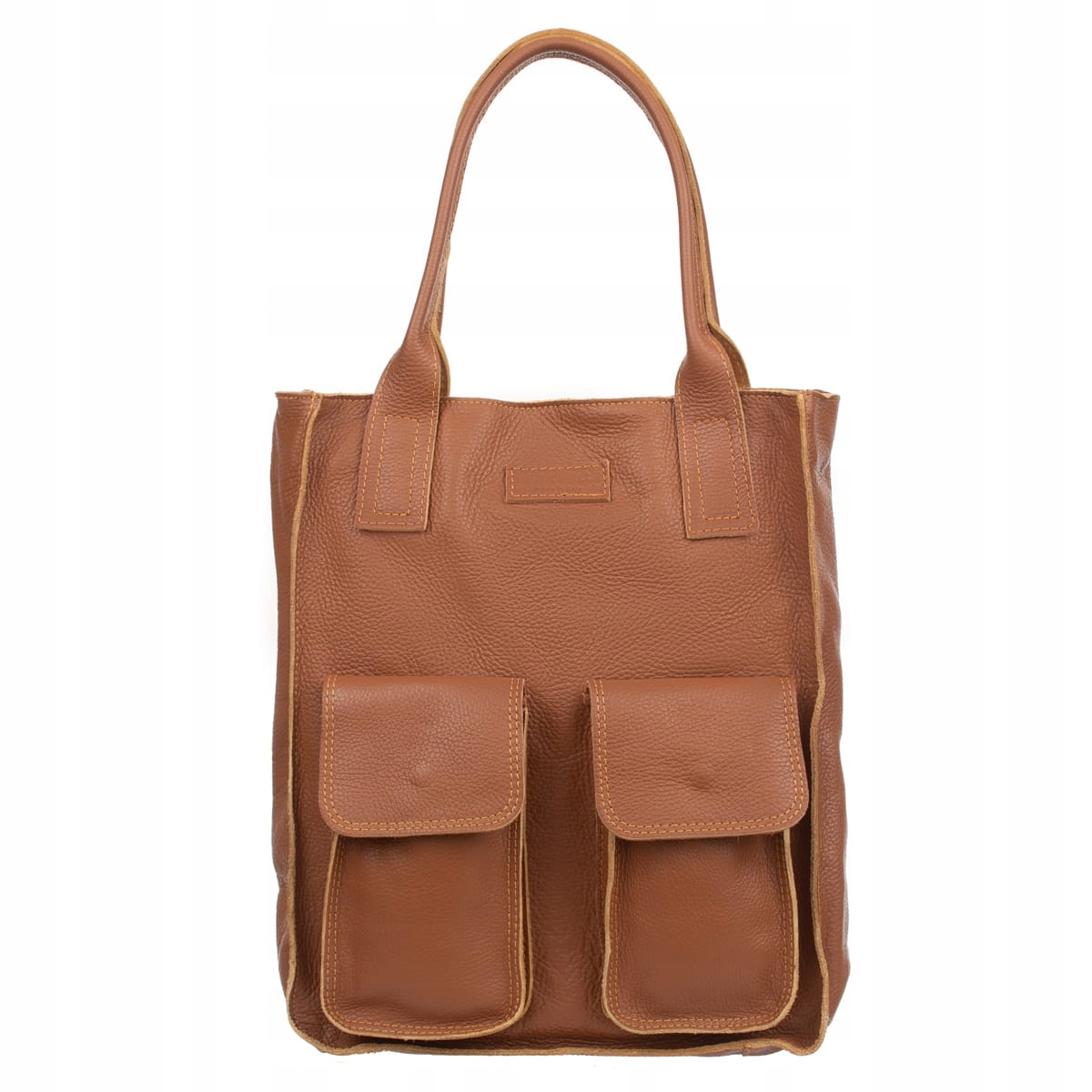 Velká nákupní kožená taška Vezze Tasca Ruda