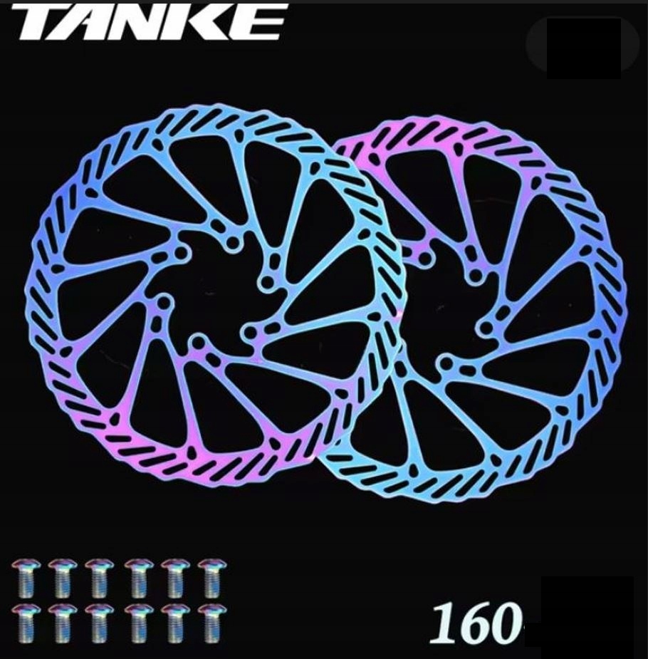 TARCZA HAMULCOWA ROWEROWA 160 MM - 6 ŚRUB W KOMPLECIE - KOLOROWA EAN (GTIN) 0710845805516