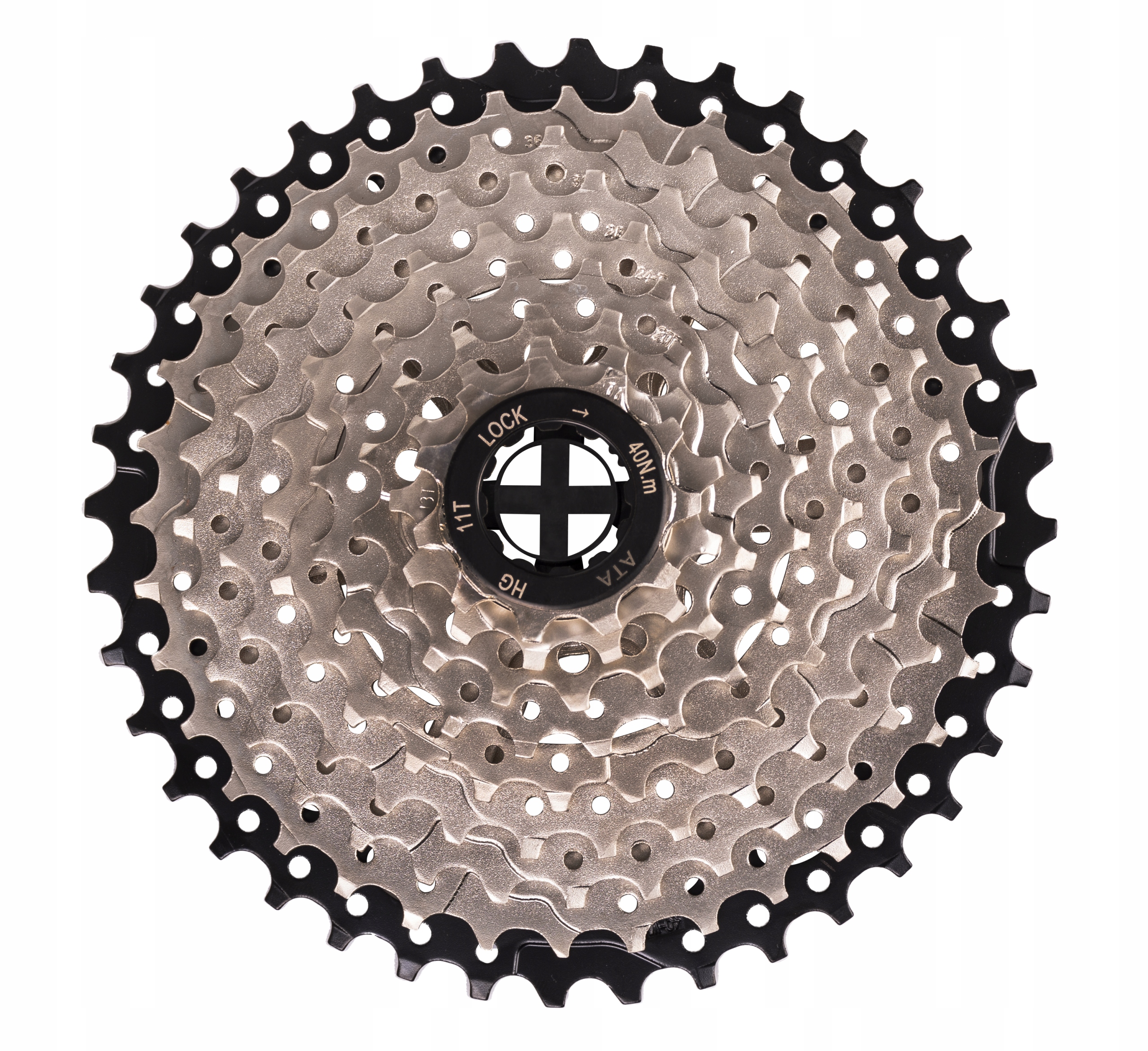 

Kaseta Ata 9-RZĘDOWA 11-40T Srebro-czarny Mat 527g