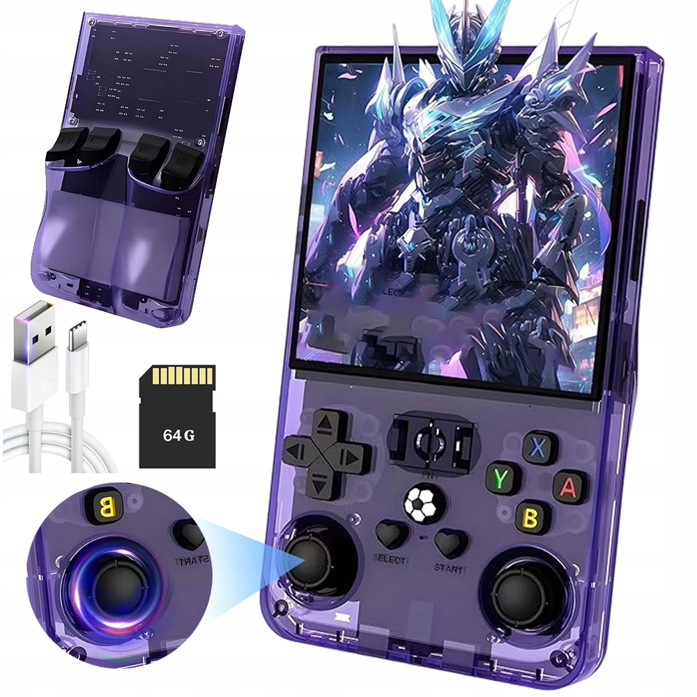 R36MAX Retro konsola do gier 18000 gier Mini przenośna konsola do gier 64GB