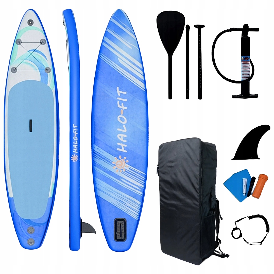 Deska Sup Pompowana Halo-Fit 335cm Niebieska – Zestaw z Wiosłem i Pompką