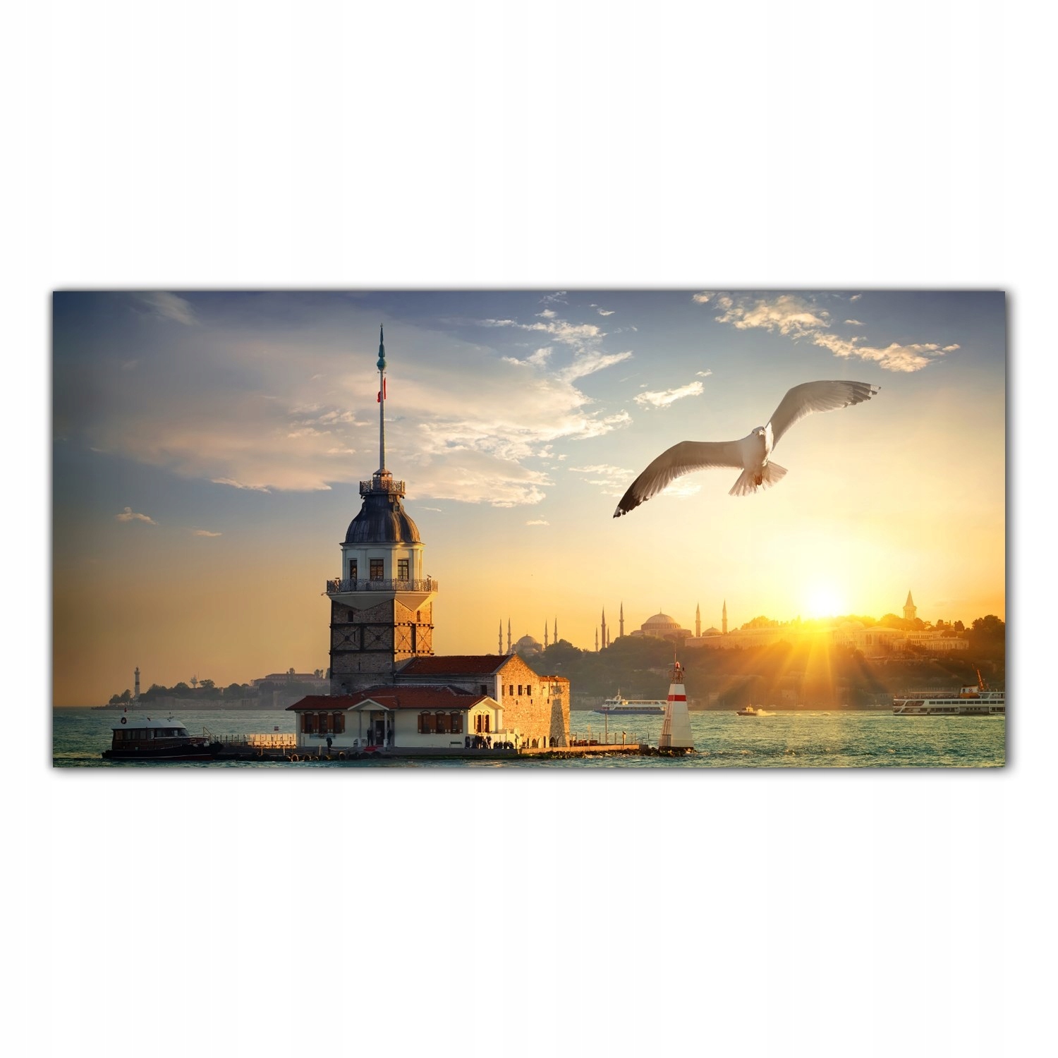 

Hartowany Obraz Szklany Morze Wschód Słońca 120x60