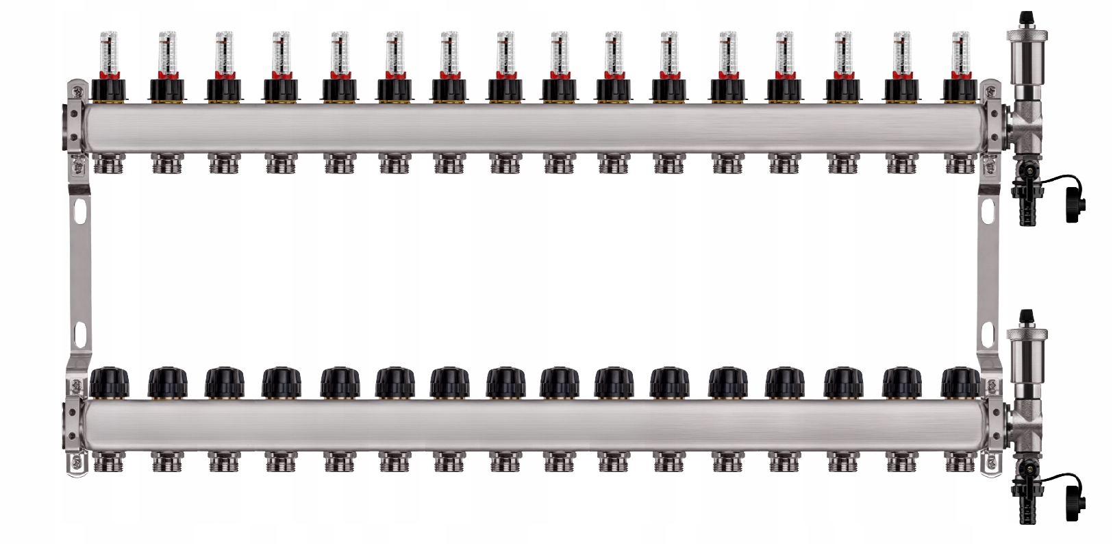 Rozdělovač Pro Podlahovku 16 Nerezových Okruhů Pro Podlahové Vytápění