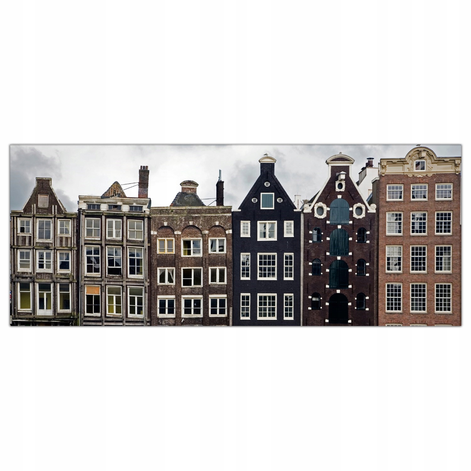 Amsterdam Budovy 125x50 Skleněné panely do kuchyně