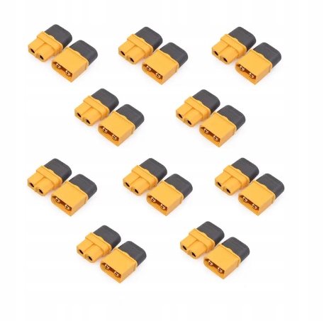 Sada konektorů 10par Amass XT60 konektory Amass XT60 s kryty 60A originál