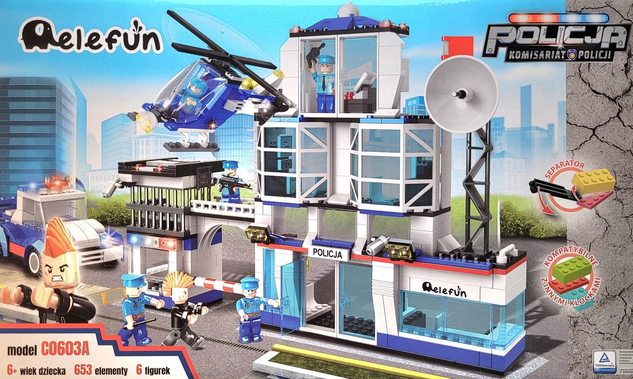 

Duży Zestaw klocków Elefun Komisariat Policji